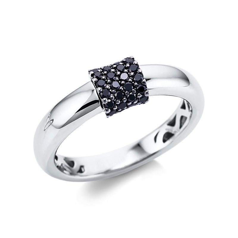 Ring 18 kt. WG, partly black rhodium setting