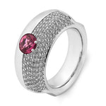 [41044150-4P-278-8] RING - E. PINK TURMALIN TOP QUALITÄT/Brill. 0,667 Ct. G/if