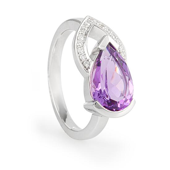 [41044390-34-20-1] RING - E.AMETHYST/Brill. 0,111 Ct. H/si