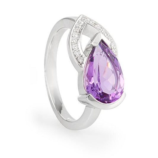 [41044390-34-20-1] RING - E.AMETHYST/Brill. 0,111 Ct. H/si