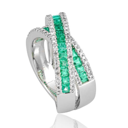 [41836460-34-30-1] RING - E.SMARAGD/Brill. 0,583 Ct. H/si