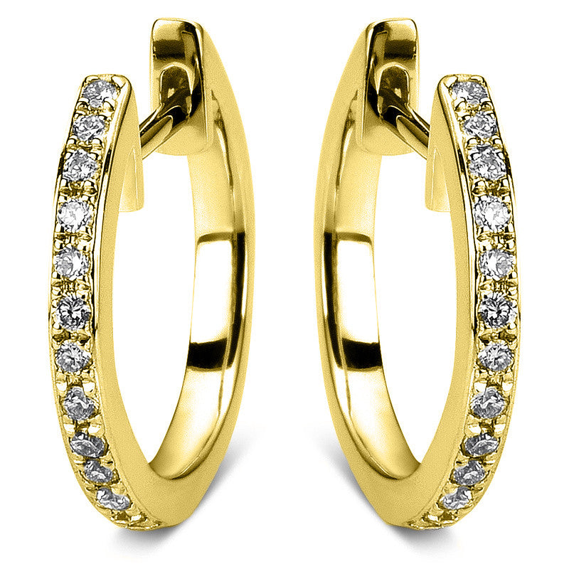 Hoop earrings 18 kt gold