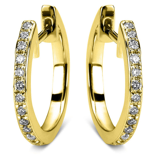 Hoop earrings 18 kt gold