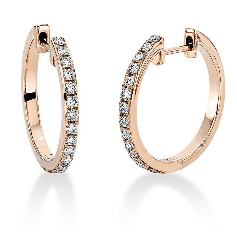 Hoop earrings 18 kt gold