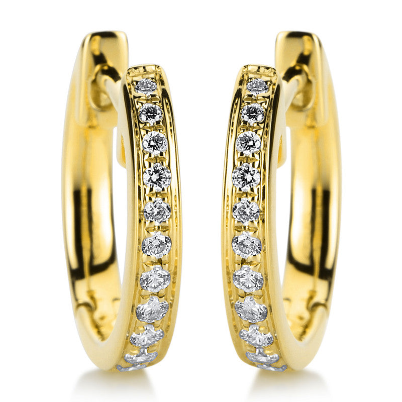 Hoop earrings 18 kt gold