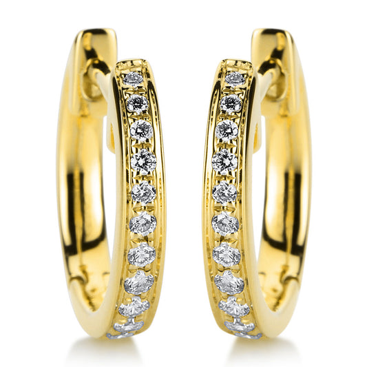 Hoop earrings 18 kt gold