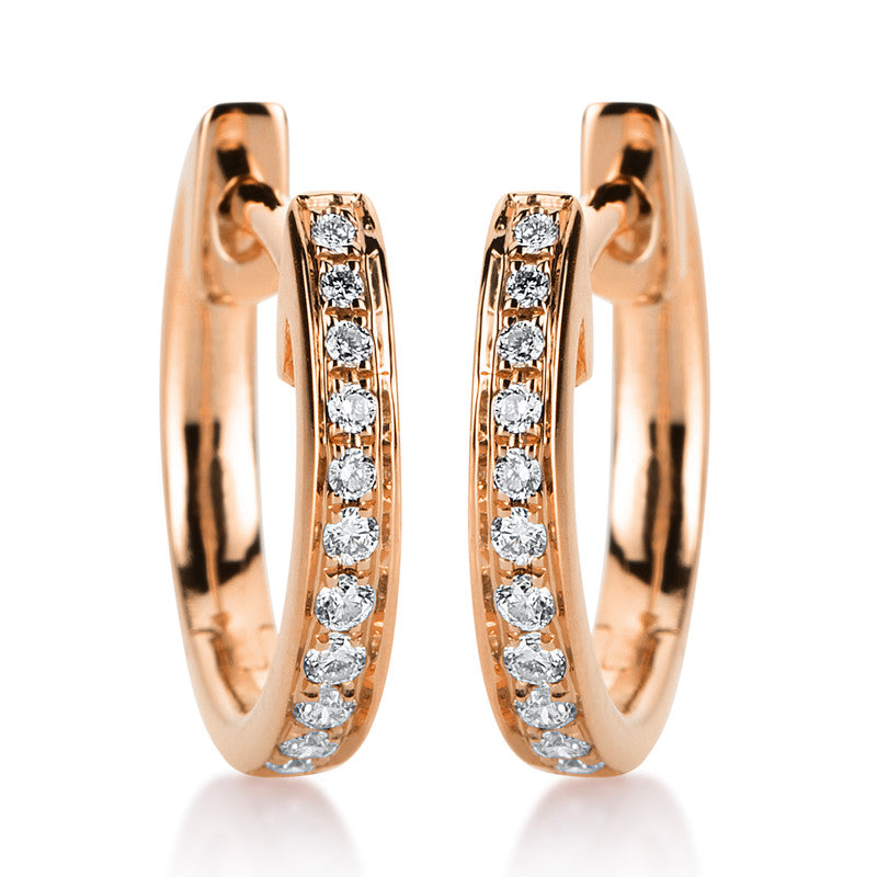 Hoop earrings 18 kt gold