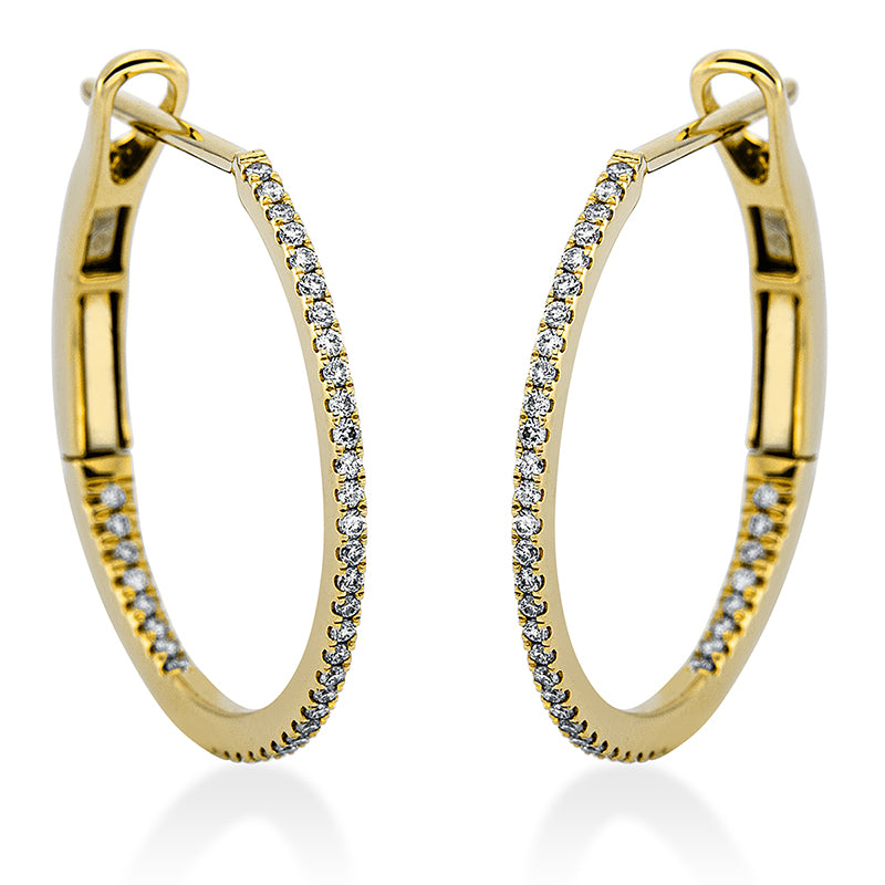 Hoop earrings 18 kt gold