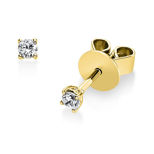 Ear studs 4 prongs 18 kt gold