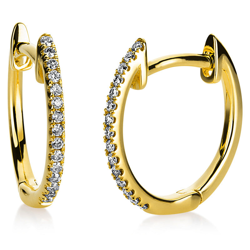 Hoop earrings 18 kt gold