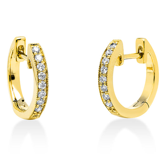 Hoop earrings 18 kt gold