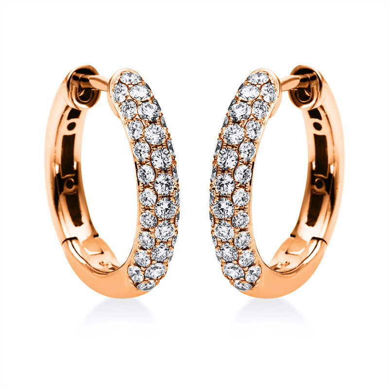 Hoop earrings 18 kt gold