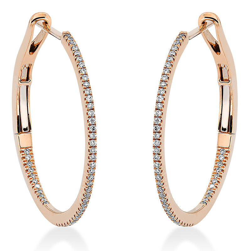 Hoop earrings 18 kt gold