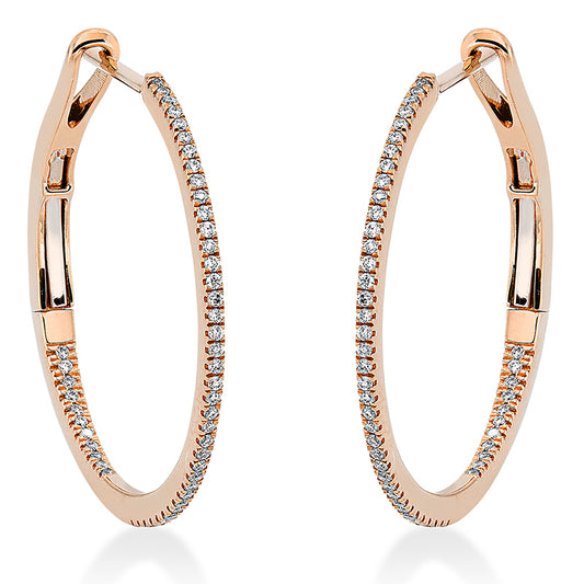 Hoop earrings 18 kt gold