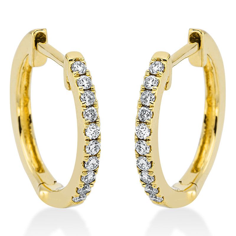 Hoop earrings 18 kt gold