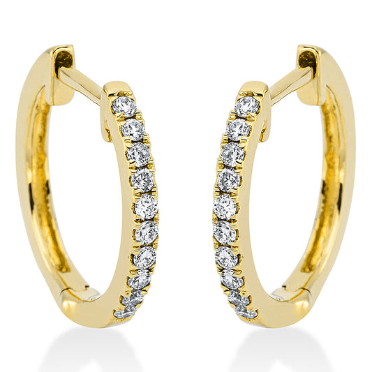 Hoop earrings 18 kt gold