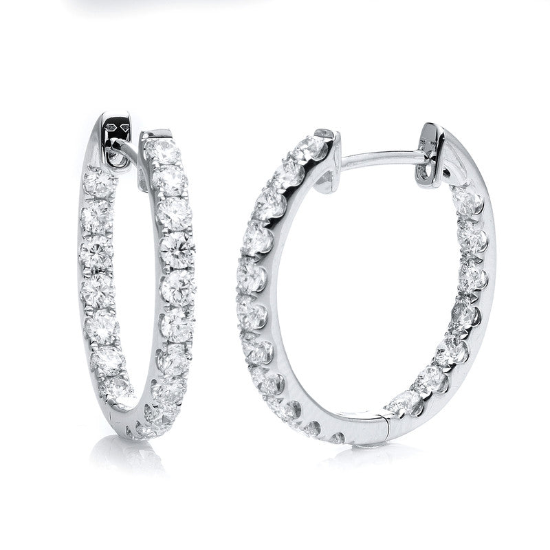 Hoop Earrings 18kt WG