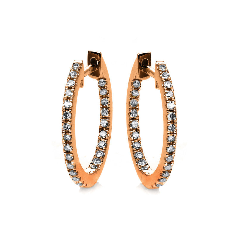 Hoop earrings 18 kt gold