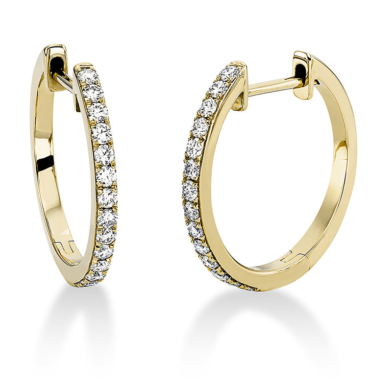 Hoop earrings 18 kt gold