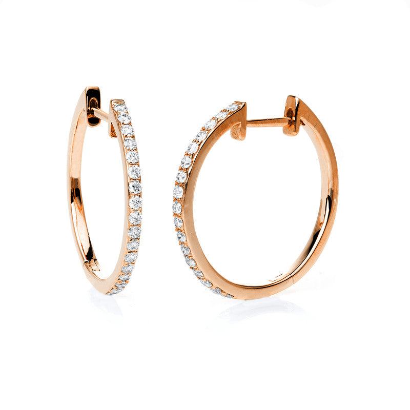 Hoop earrings 18 kt gold