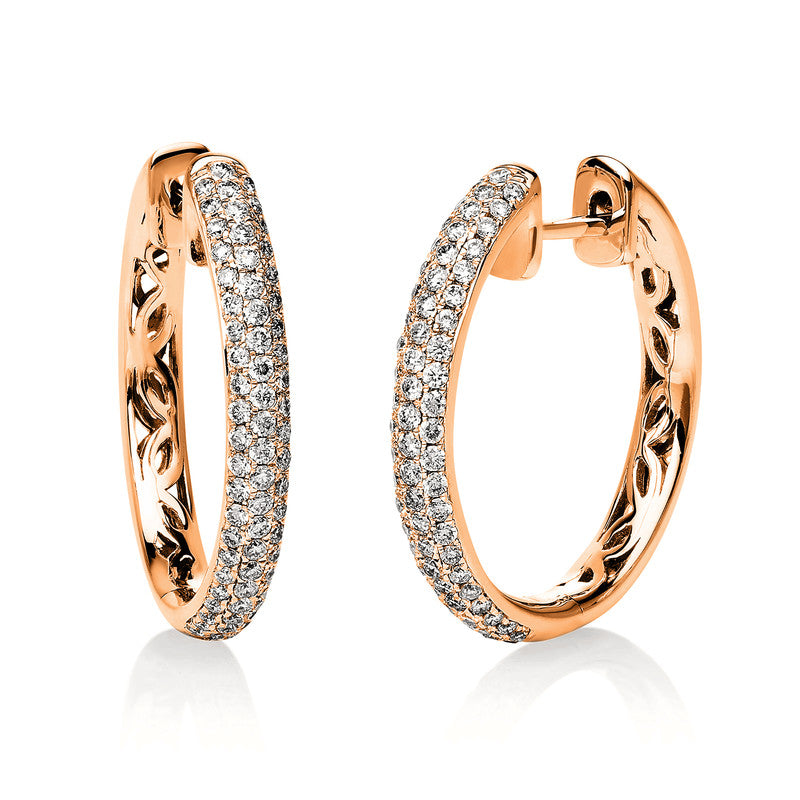 Hoop earrings 18 kt gold