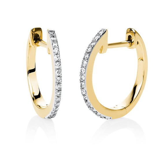 Hoop earrings 18 kt gold