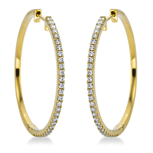 Hoop earrings 18 kt gold