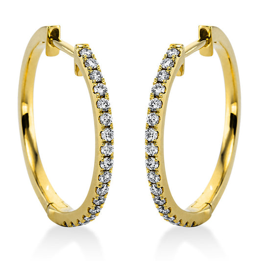 Hoop earrings 18 kt gold