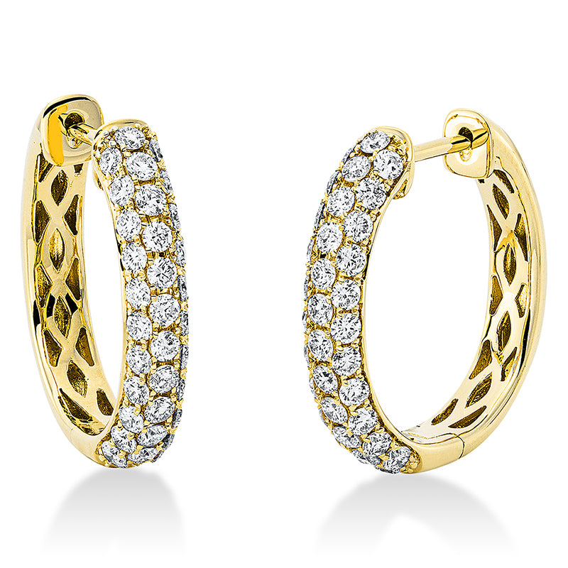 Hoop earrings 18 kt gold