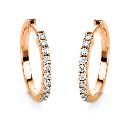 Hoop earrings 18 kt gold