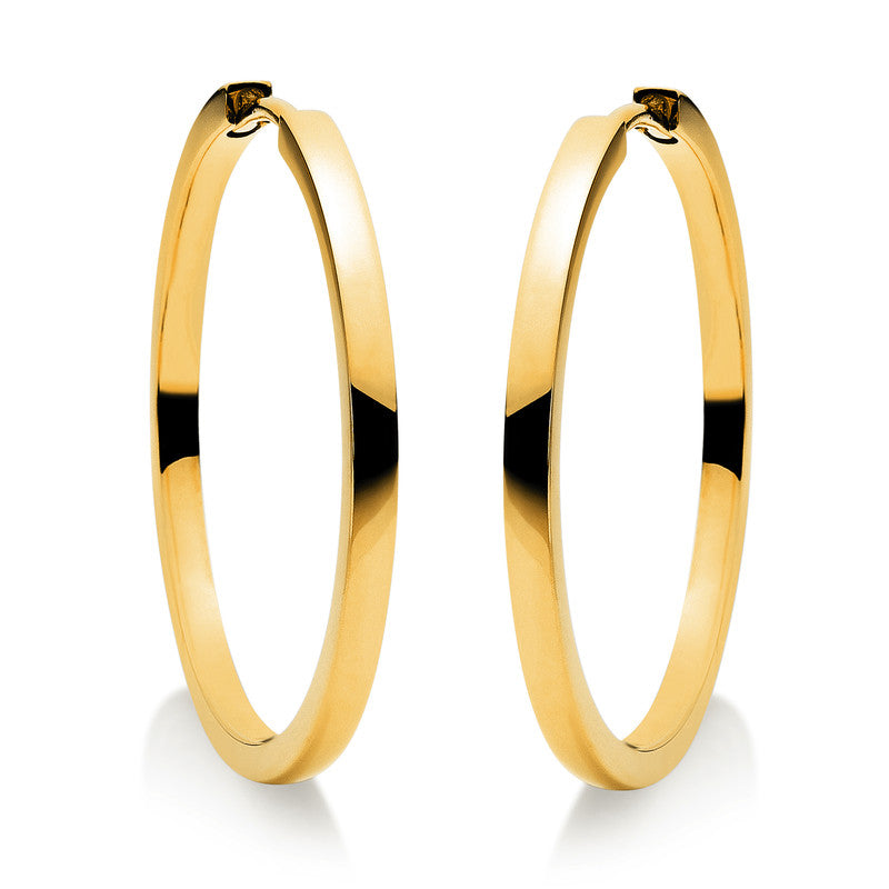 Hoop earrings 18 kt GG, polished