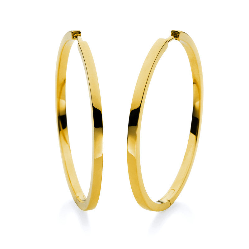 Hoop earrings 18 kt GG, polished