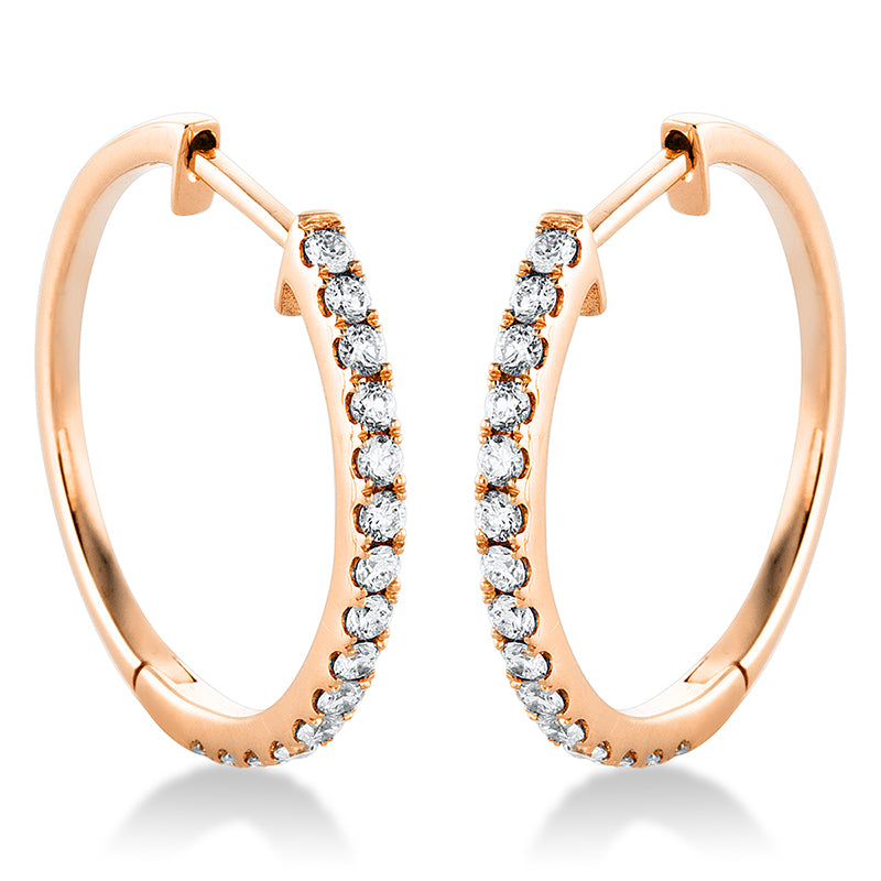 Hoop earrings 18 kt gold