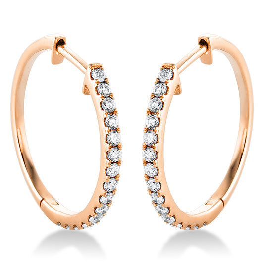 Hoop earrings 18 kt gold