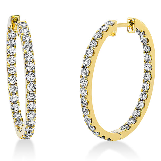 Hoop earrings 18 kt gold