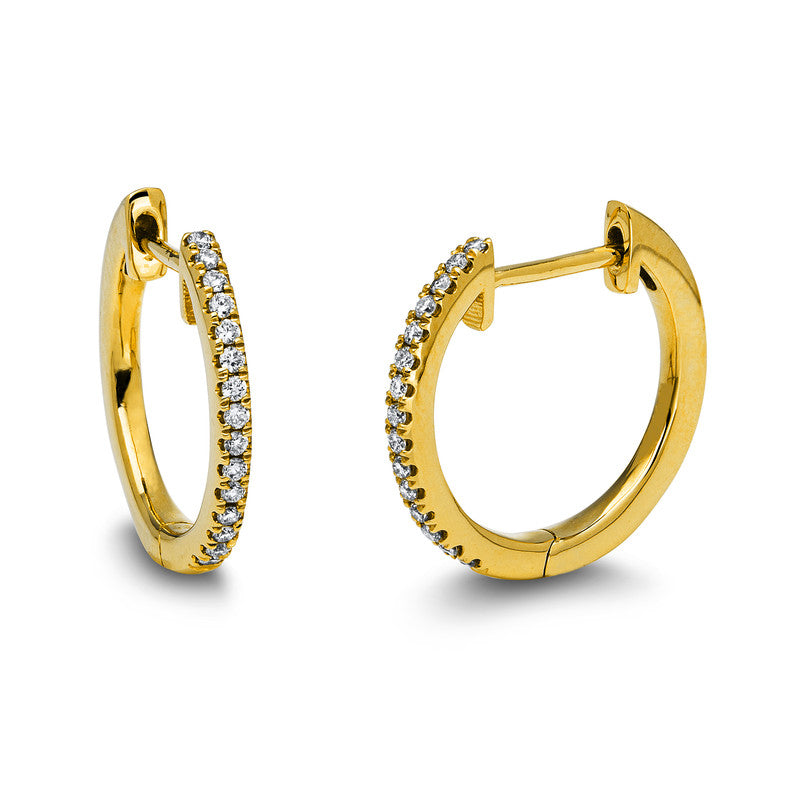 Hoop earrings 18 kt gold