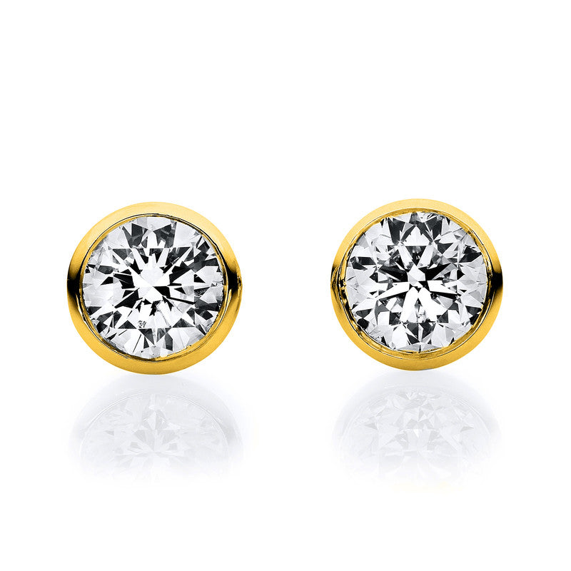 Ear studs frame 18 kt gold