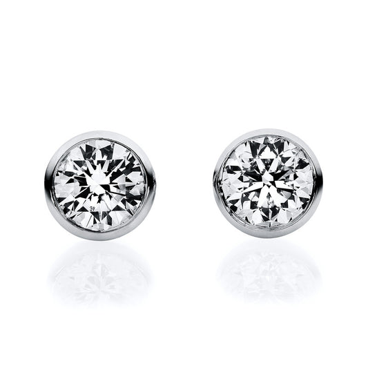 Ear studs frame 18 kt WG V frame