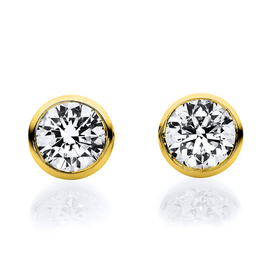 Ear studs frame 18 kt GG V-frame