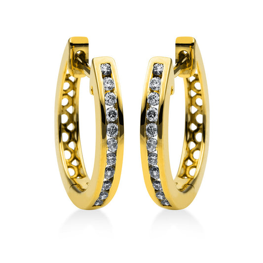 Hoop earrings 18 kt gold