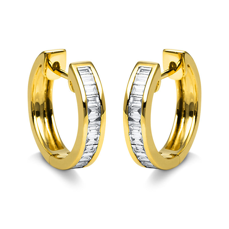 Hoop earrings 18 kt gold