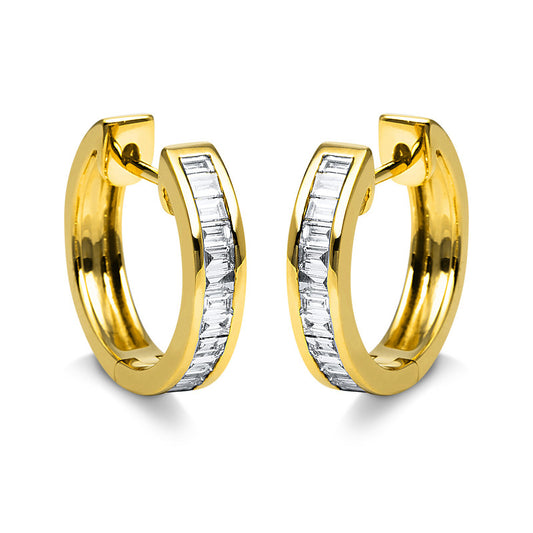 Hoop earrings 18 kt gold