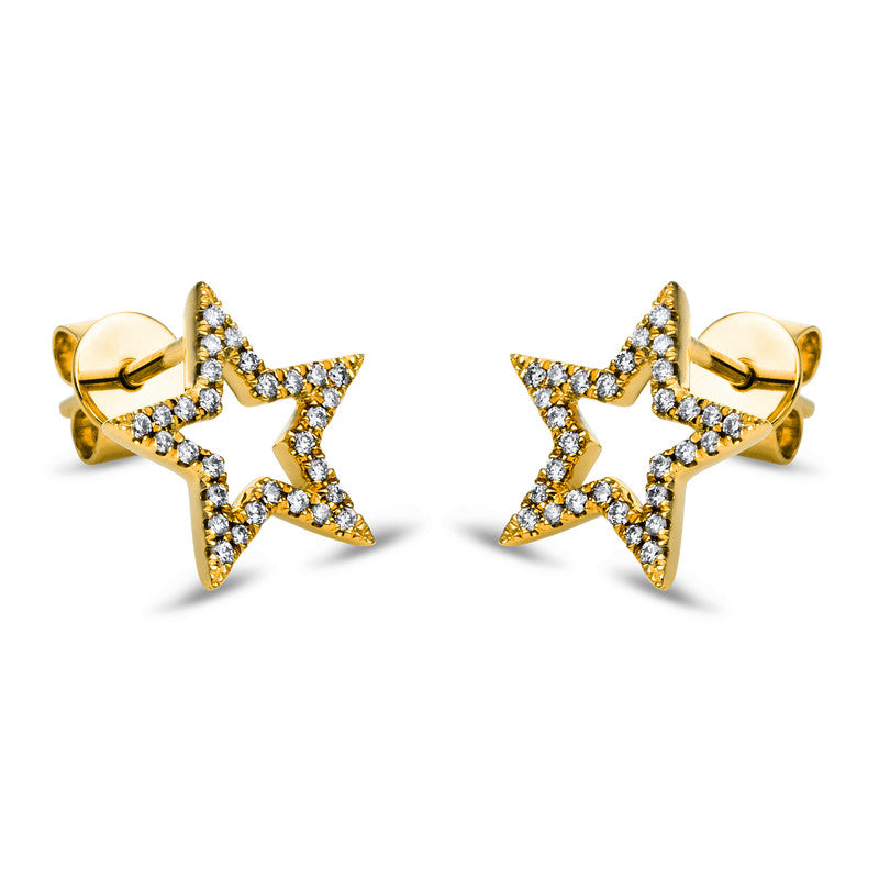 Ear studs 18 kt GG star