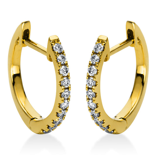 Hoop earrings 18 kt gold