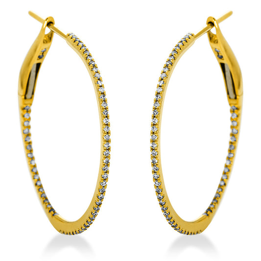 Hoop earrings 18 kt gold