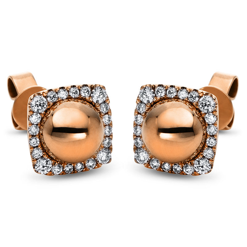 Ear studs 14 kt rose gold