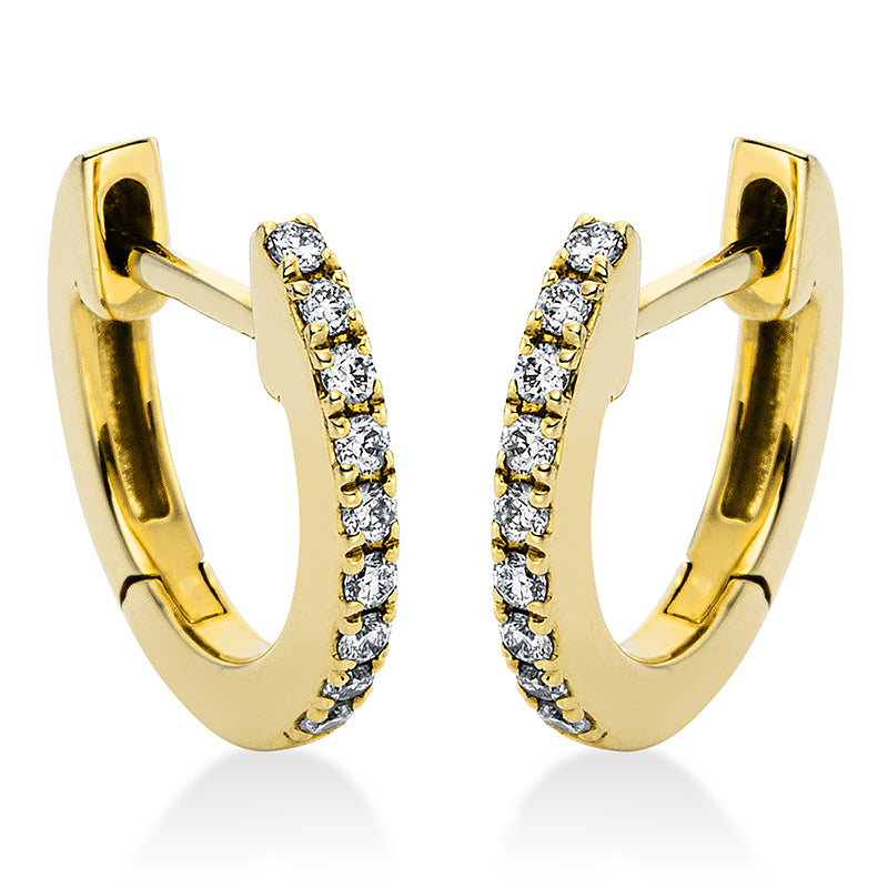 Hoop earrings 18 kt gold