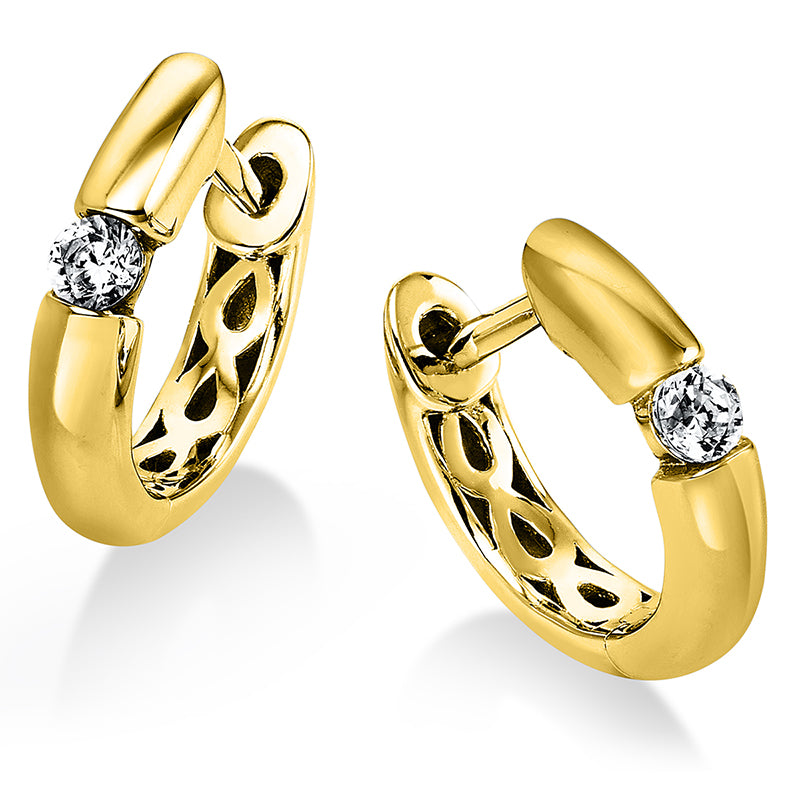 Hoop earrings 18 kt gold