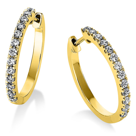 Hoop earrings 18 kt gold