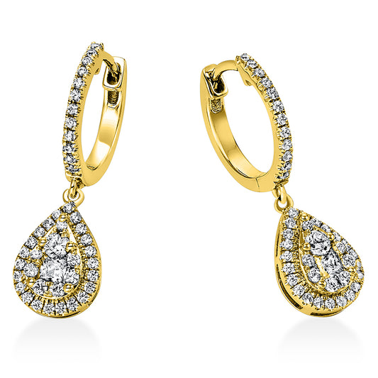 Earrings 14 kt gold drops